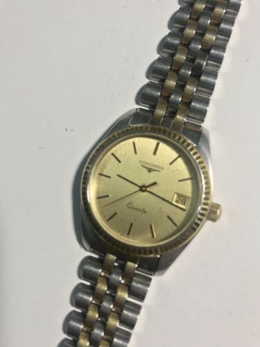 Longines Quartz 18K Solid Gold Fluted Bezel Swiss Made Original