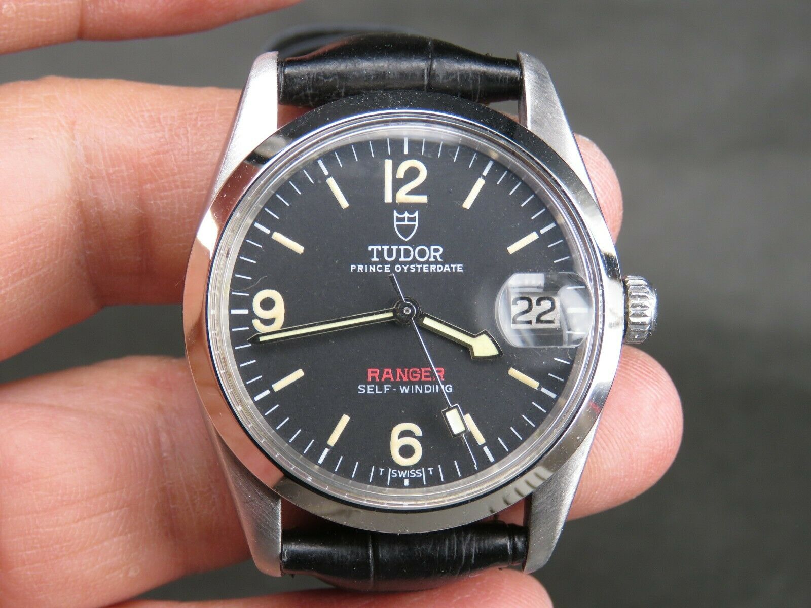 VINTAGE TUDOR PRINCE OYSTERDATE RANGER 2824-2 25J SS SWISS