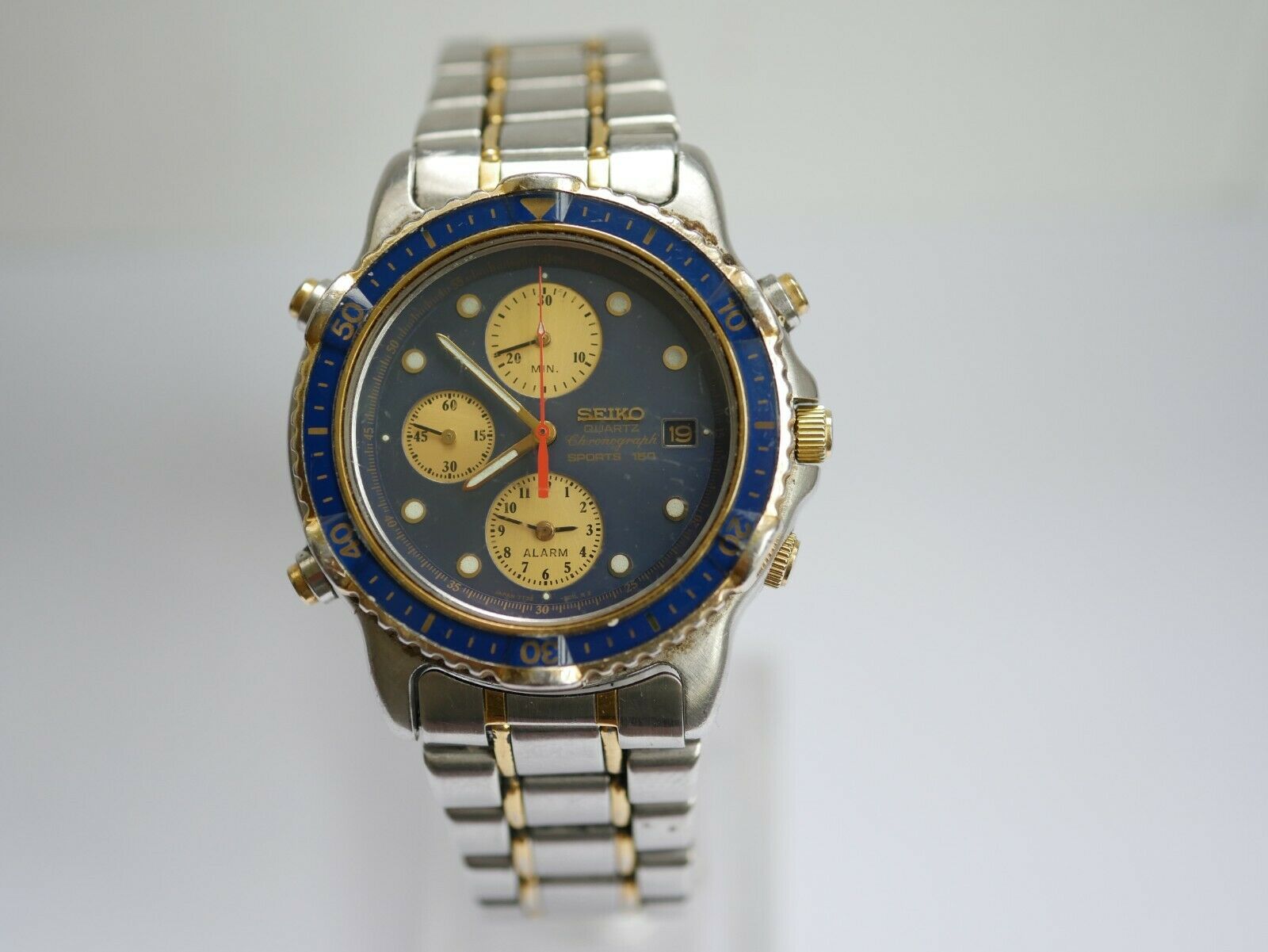 VINTAGE SEIKO 7T32-6B9B SPORTS 150 CHRONOGRAPH MENS WATCH
