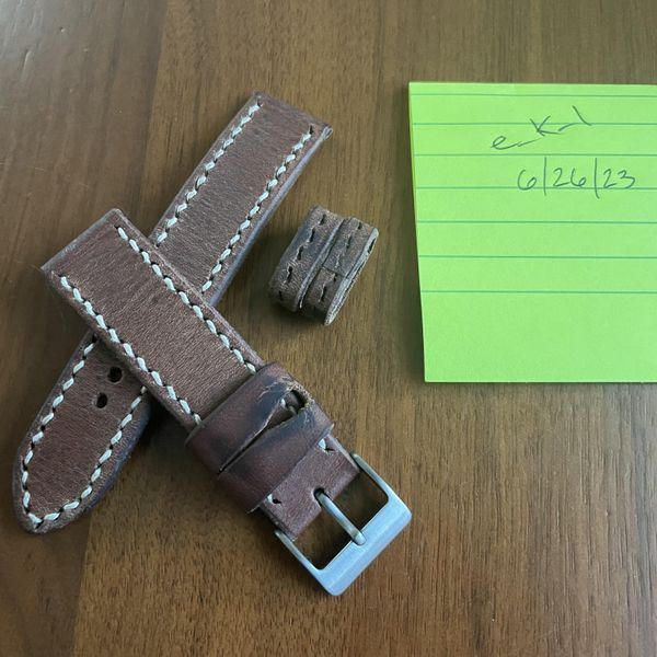 [WTS] Swiss Ammo Pouch Leather Strap 20mm Vintage Brown WatchCharts