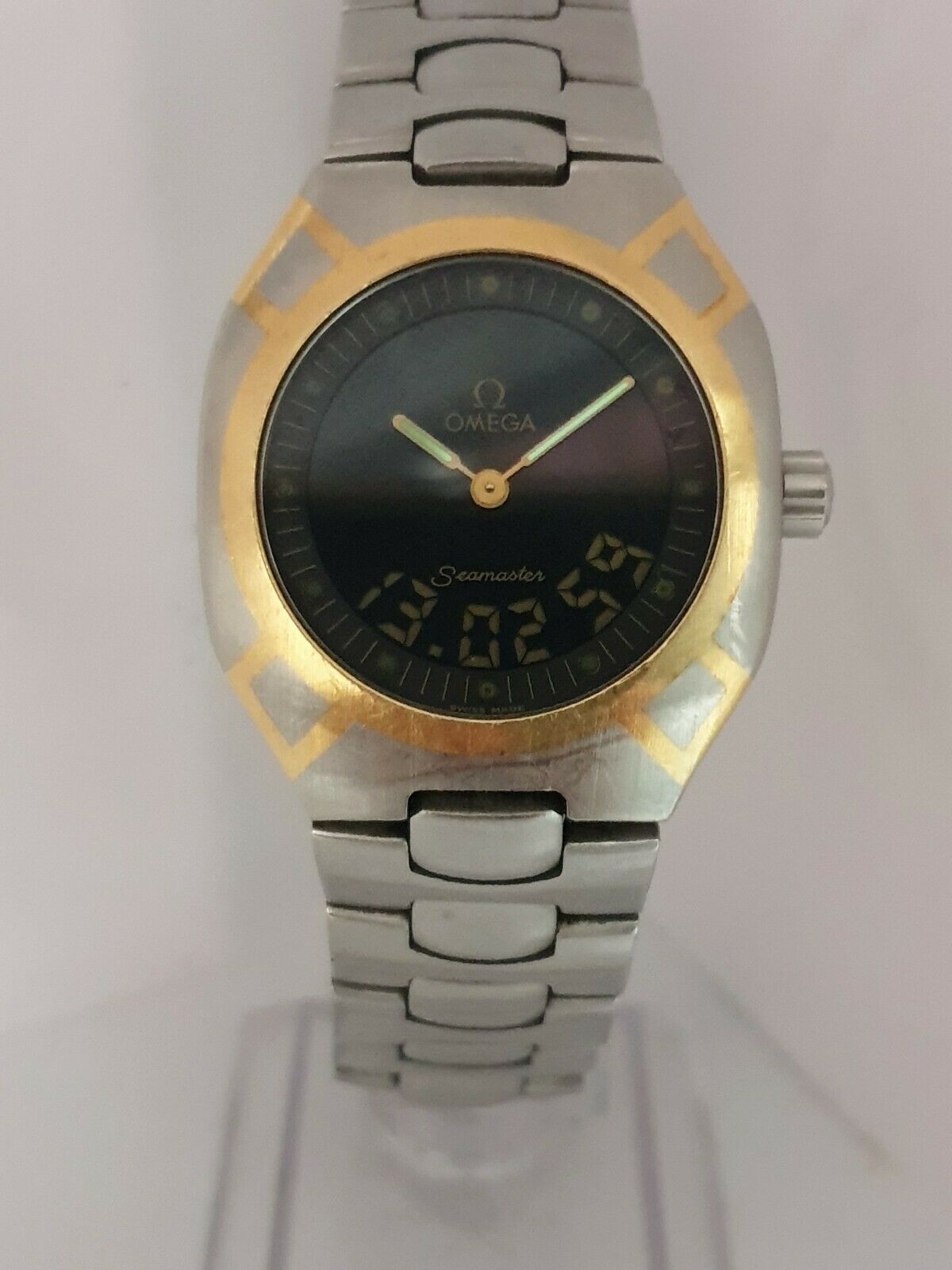 Omega Seamaster Polaris multifunction quartz steel and gold 1455