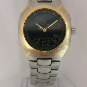 Omega Seamaster Polaris multifunction quartz steel and gold 1455