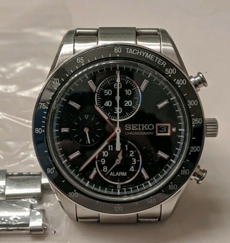 Seiko Spirit SBPP001 7T62-0JF0 Mens 40mm Speedmaster Homage Quartz ...