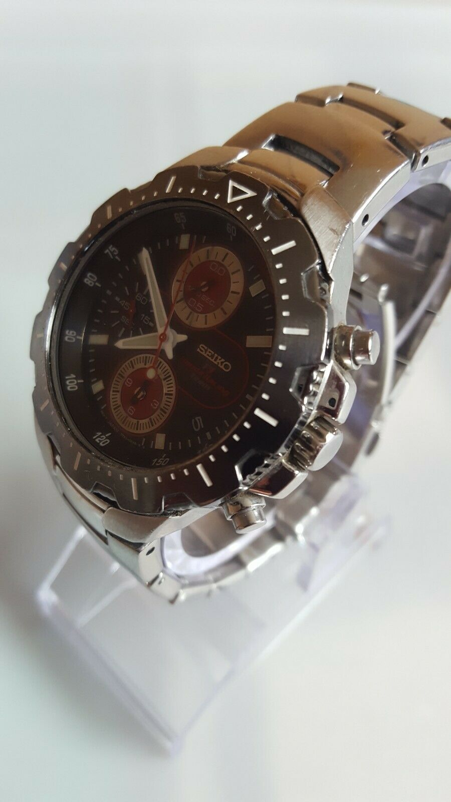 Seiko F1 Honda Racing Team Quartz 7T92-0GV0 Stainless Steel