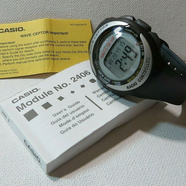 Vintage Casio Wave Ceptor WV-50H World 25 Time Zone Digital Quartz ...