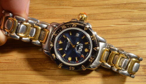 MICHEL JORDI ETHNO DIVER QUARTZ WHITE DIAL SWISS MEN FULL