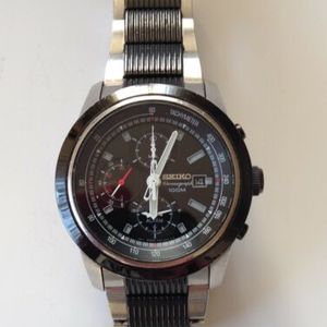 Men's Seiko Chronograph 100M Tachymeter 7T62-0HE0 Stainless Wrist watch |  WatchCharts