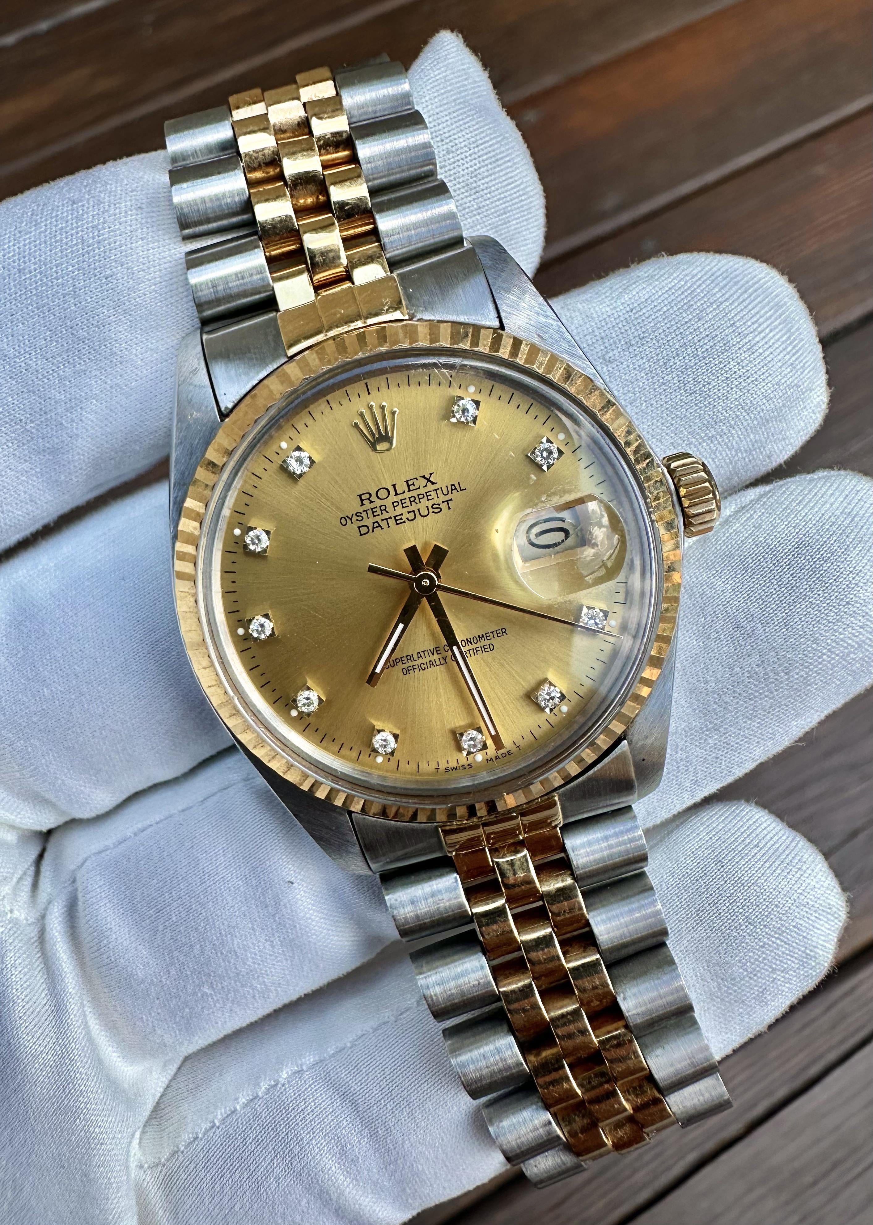 Rolex datejust 16013 online diamond dial