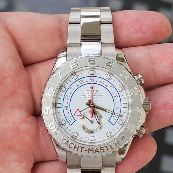 white gold rolex yacht master ii