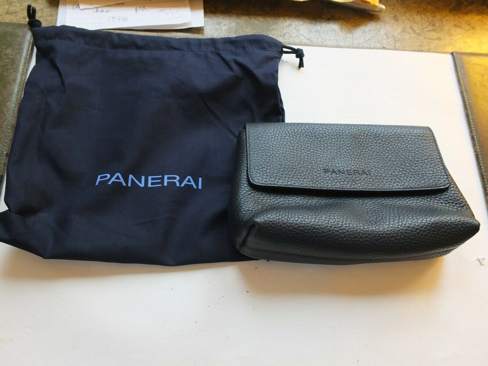 Panerai small wash bag waterproof lined .Genuine Panerai WatchCharts