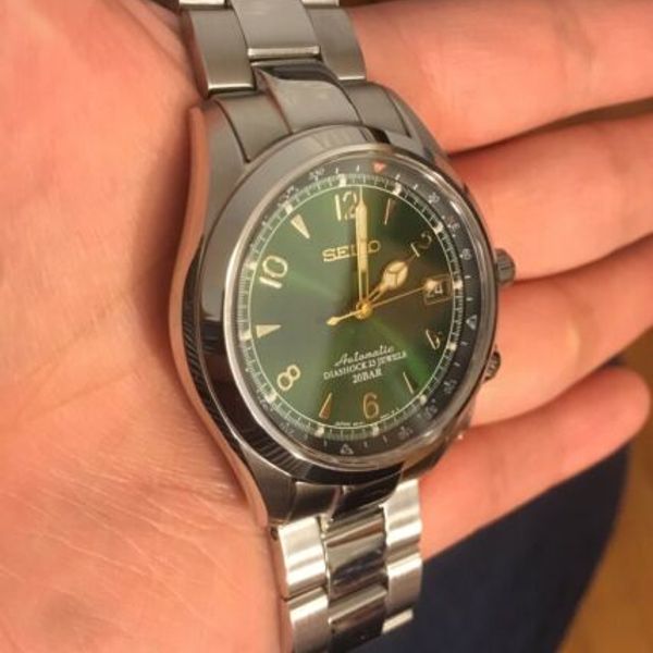 Seiko Alpinist (SARB017) with Strapcode Polished Oyster Bracelet WatchCharts Marketplace