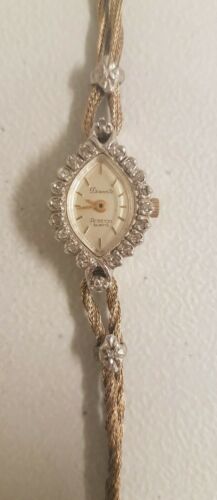 Vintage Deauville Armitron 9 Diamond Bezel Ladies Quartz Watch