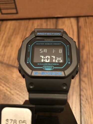 Casio G-Shock Classic 5600 Series Blue Digital Sports Watch DW5600BBM-2