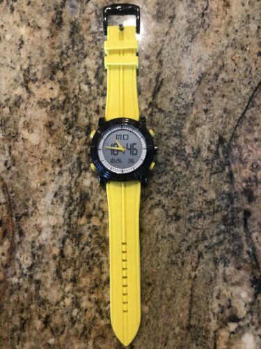 ALDO S 957 MEN S DIGITAL ANALOG YELLOW SILICONE MULTFUNCTION WATCH New Bat. WatchCharts Marketplace