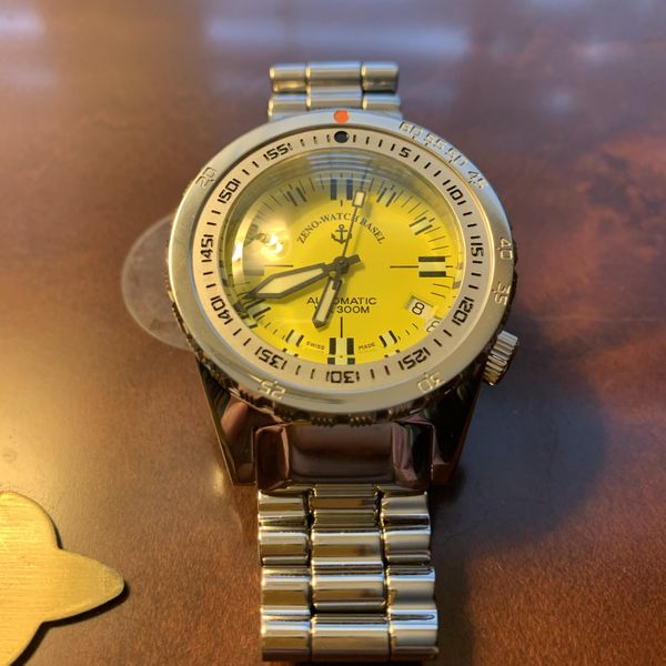 Zeno Watch Basel Army Diver 300m Rare yellow dial WatchCharts Marketplace