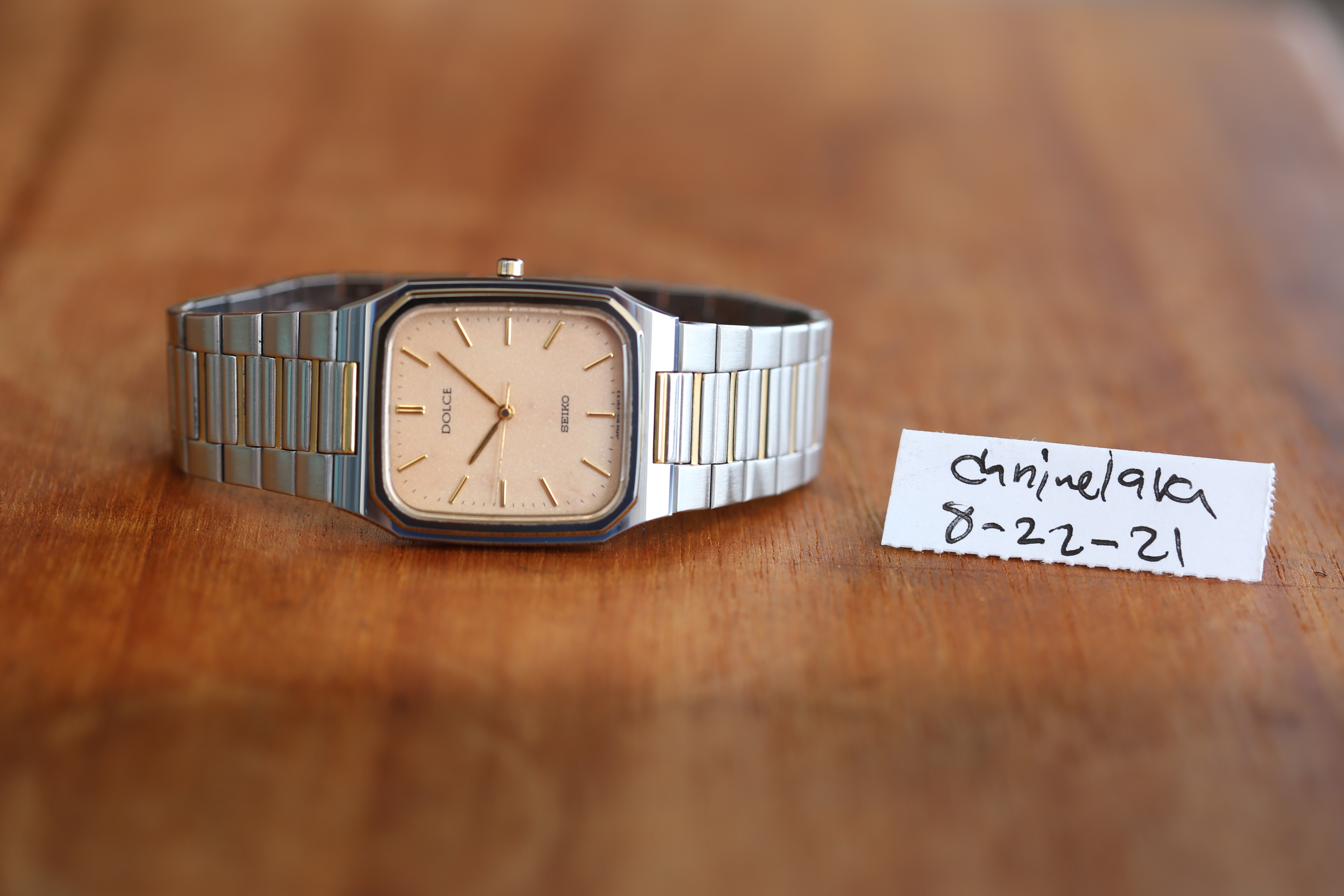 WTS] Seiko Dolce - Tungsten Carbide, 8N41, Sapphire, Salmon