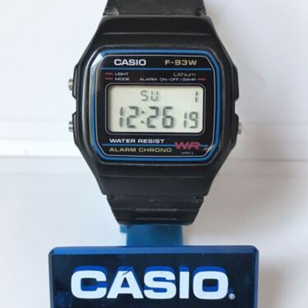 Casio F 93W Module 593 Alarm Chronograph Rare Wrist Watch Quartz Vintage Japan WatchCharts Marketplace