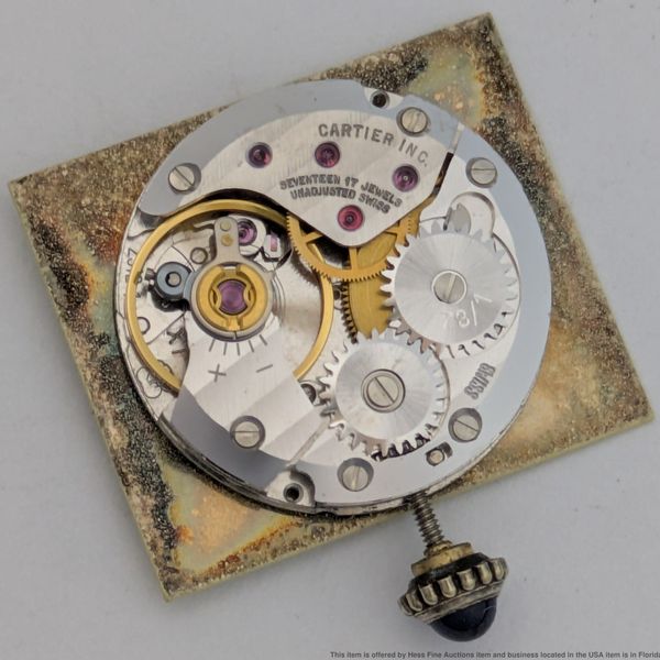 Amazing Cartier Gold on Silver Vermeil Mens Vintage Tank Watch Box ...