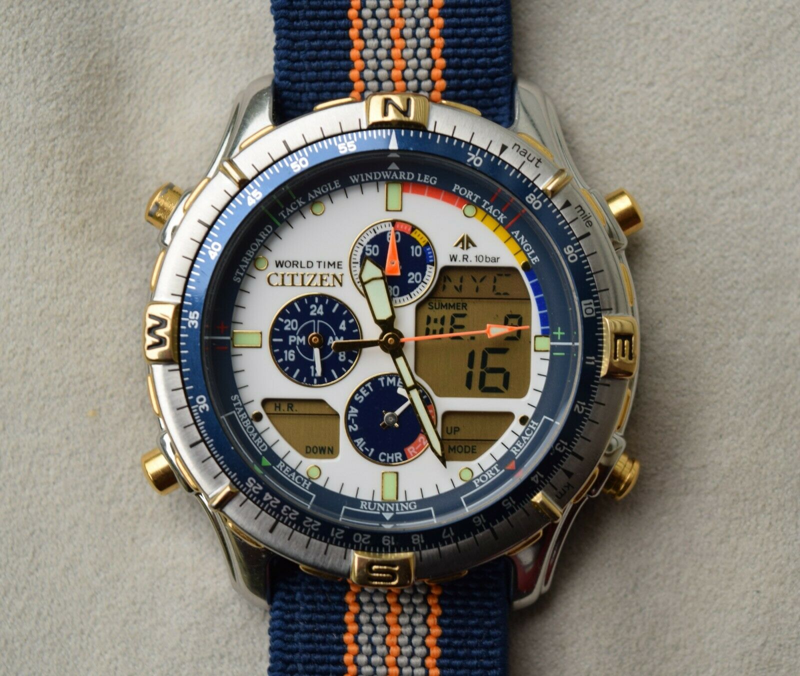 Serviced Citizen Promaster NaviSurf World Time Regatta Watch C320 Q00524 Sailing WatchCharts