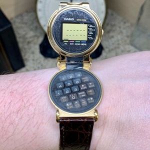 RARE) Vintage Gold Casio IA-1000 (Module 727) Flip Top Databank
