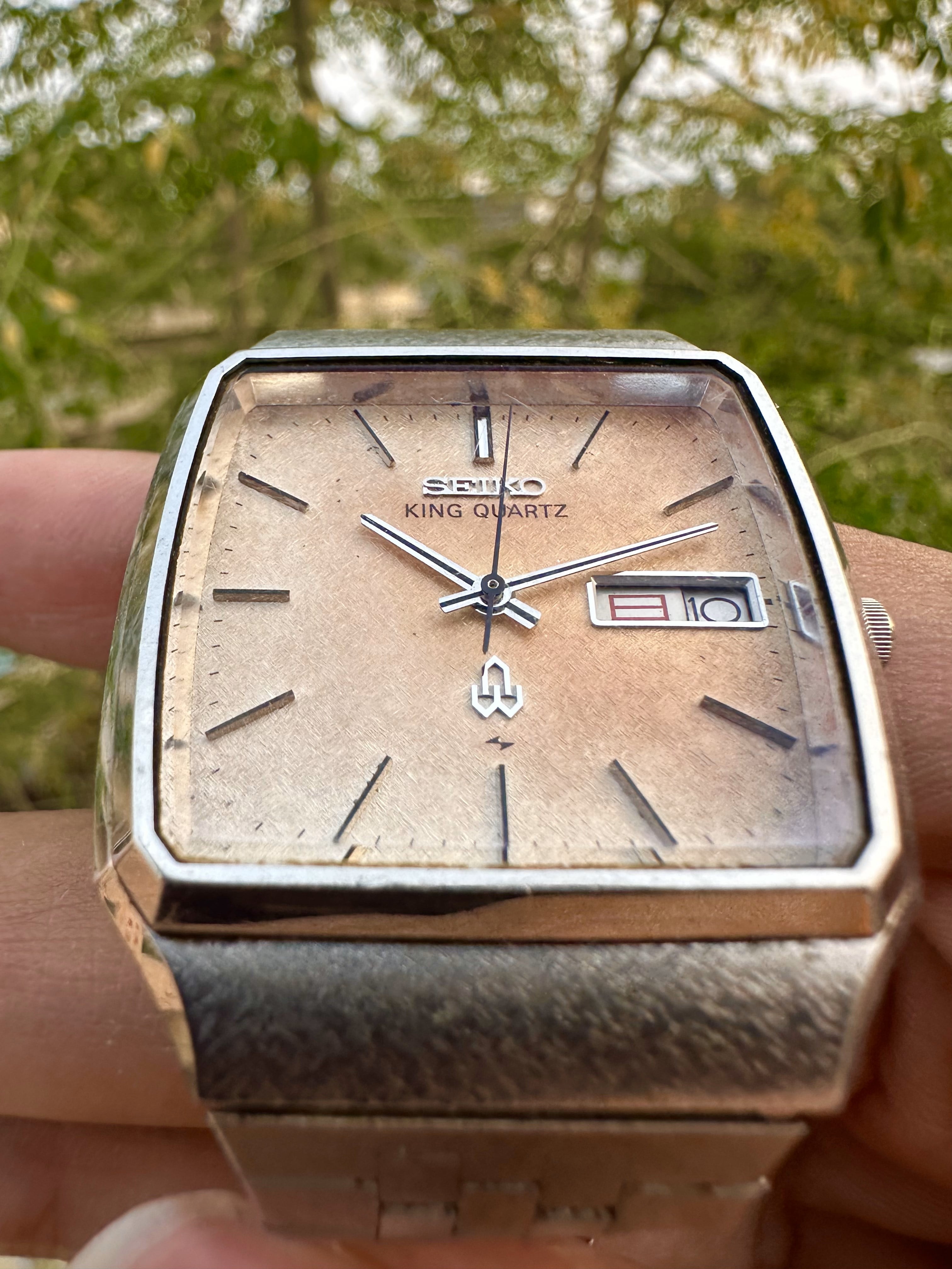 ※専用　SEIKO KING QUARTZ 雪目 WTS] Seiko King Quartz - 5856-5000 - Snowflake Salmon Dial