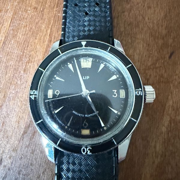 Cal R23 LIP Brevets Blancpain Vintage Diver 36mm â 1960s â Cal. R23 â Tropic ...