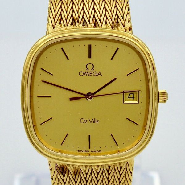 Vintage Omega DeVille Quartz Watch Men's Cal. 1430 30.3mm