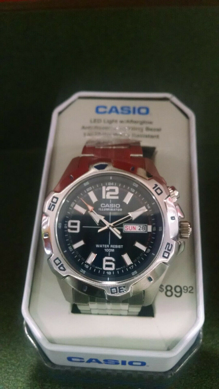 Casio super illuminator clearance analog