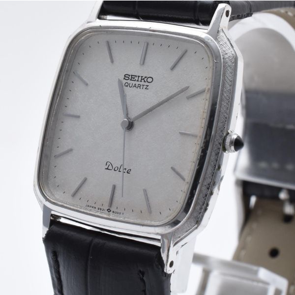 Vintage 1985 [Exc+5] SEIKO Dolce 9531-5000 Tank 28mm Men's Quartz Watch ...