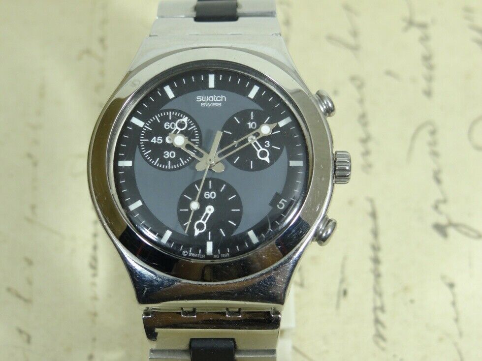 VINTAGE SWATCH IRONY CHRONOGRAPH AG 1999 QUARTZ DATE MEN'S