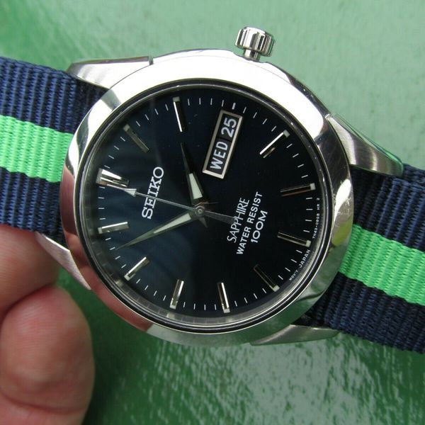 SEIKO SAPPHIRE SGG717P1 On New Nato strap near mint excellent condition |  WatchCharts