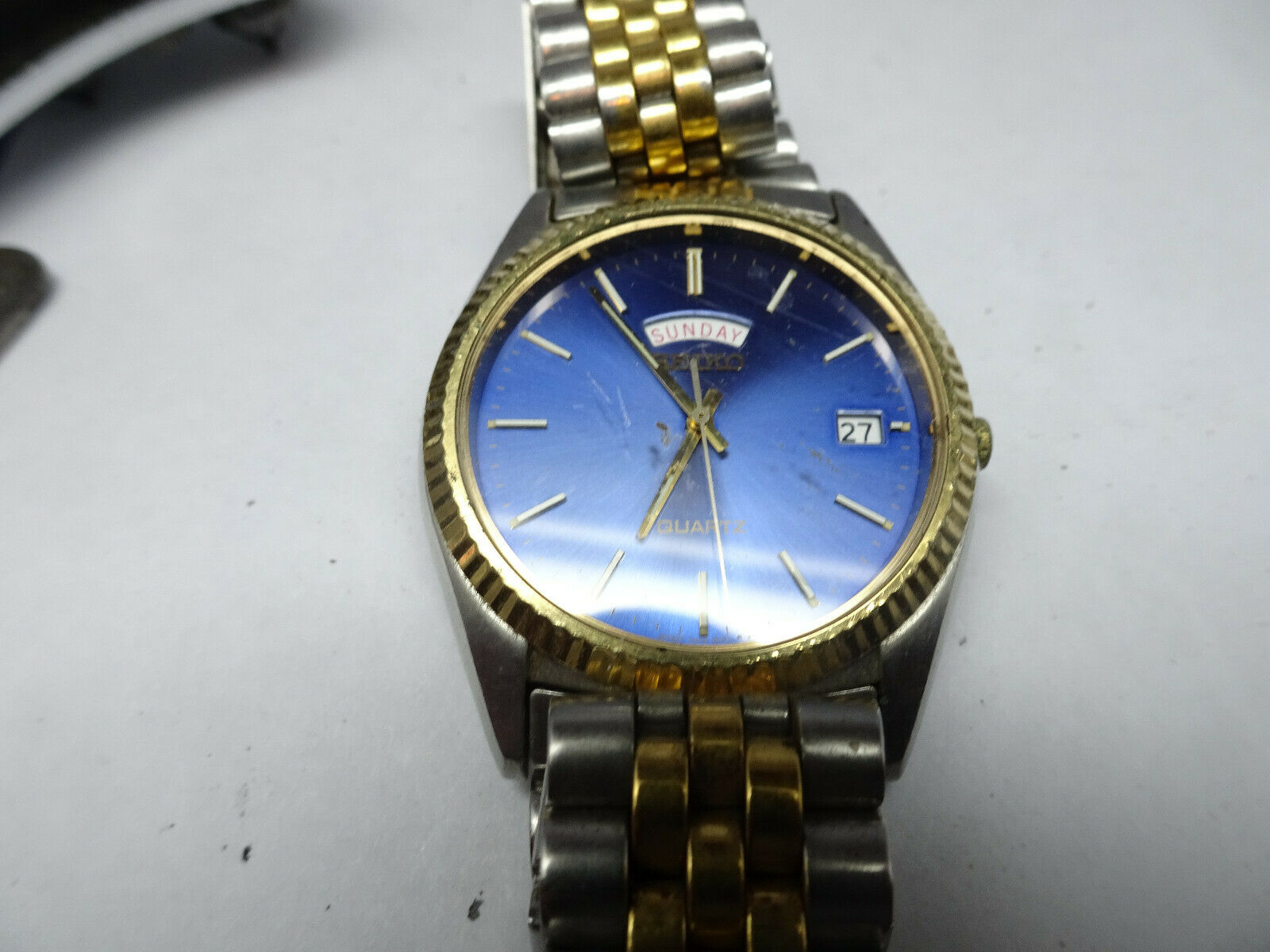 現状保管品】レアモデル SEIKO セイコー 5Y23-8A69 ゴールド文字盤 