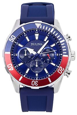Bulova Orologio Cronografo Quarzo Uomo con Cinturino in Acciaio