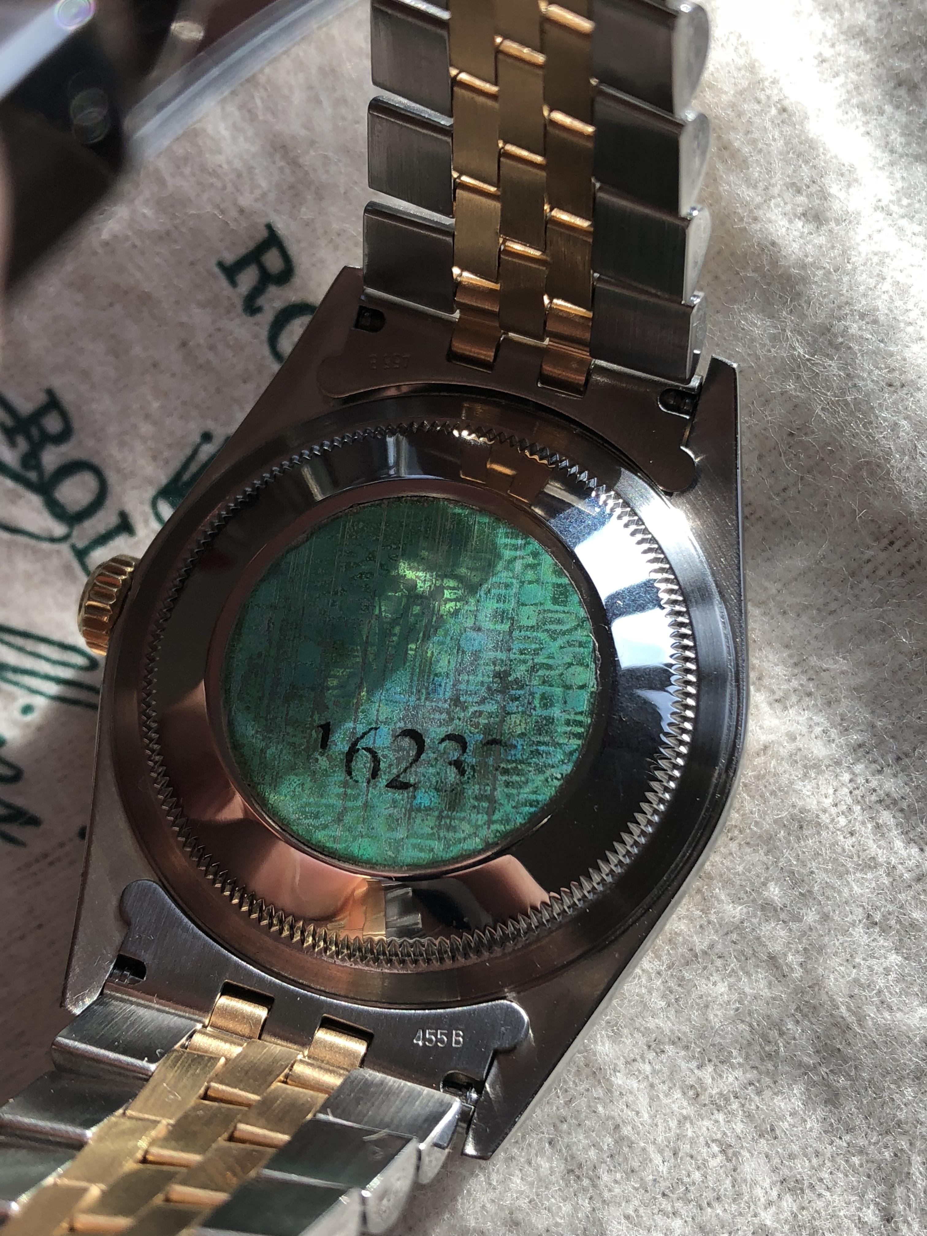 WTS Rolex Datejust 16233 Pyramid Dial Box Papers WatchCharts