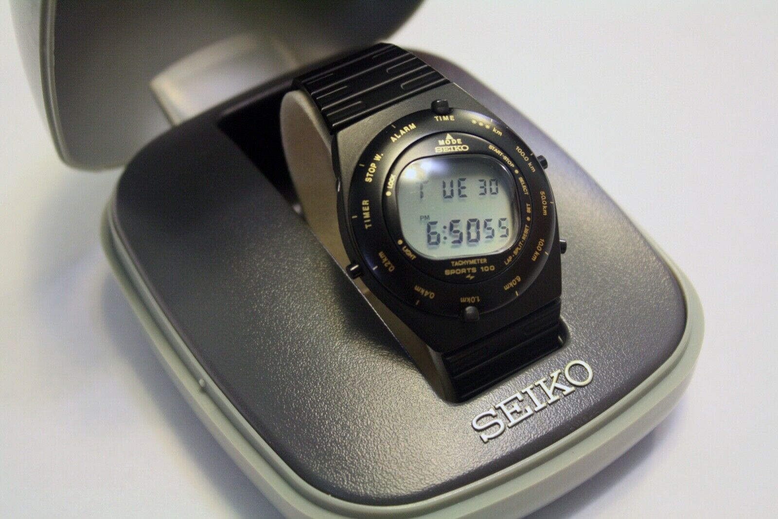 SEIKO Speedmaster Giugiaro Chronograph A828-4019 Quartz Vintage