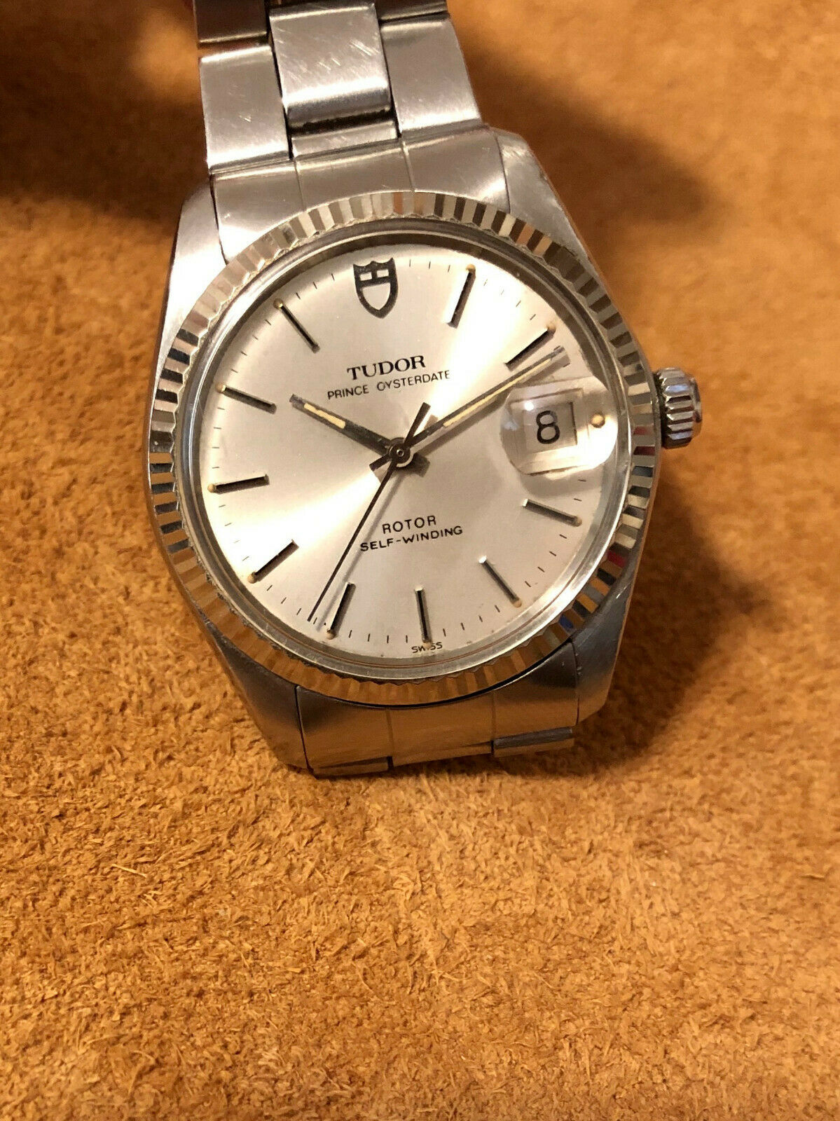 Tudor Prince Oysterdate 34mm 14K Fluted Bezel Reference 90734 9.9