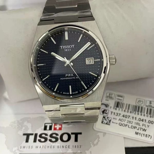 New Tissot PRX Powermatic 80 Automatic Black Men's Watch+ | WatchCharts ...