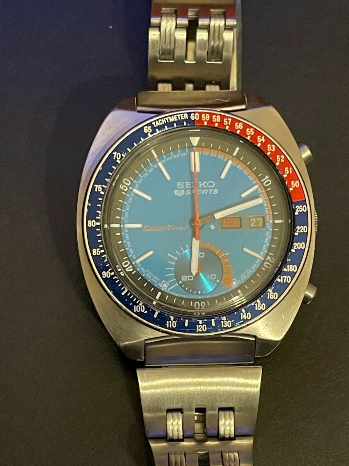 Seiko 6139-6002 Pogue Sunrise Sports 5 SPEEDTIMER JDM Vintage