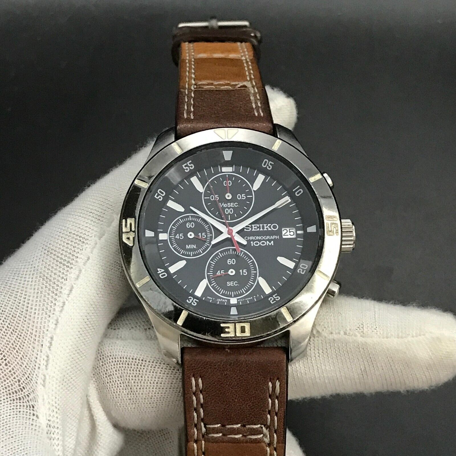 Vintage Seiko Chronograph Sports 100M Original Japan Men Quartz
