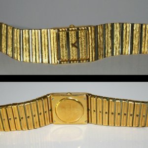 Vtg Raymond Weil Geneve 9056 Two Tone 18k Gold Electroplated 24mm