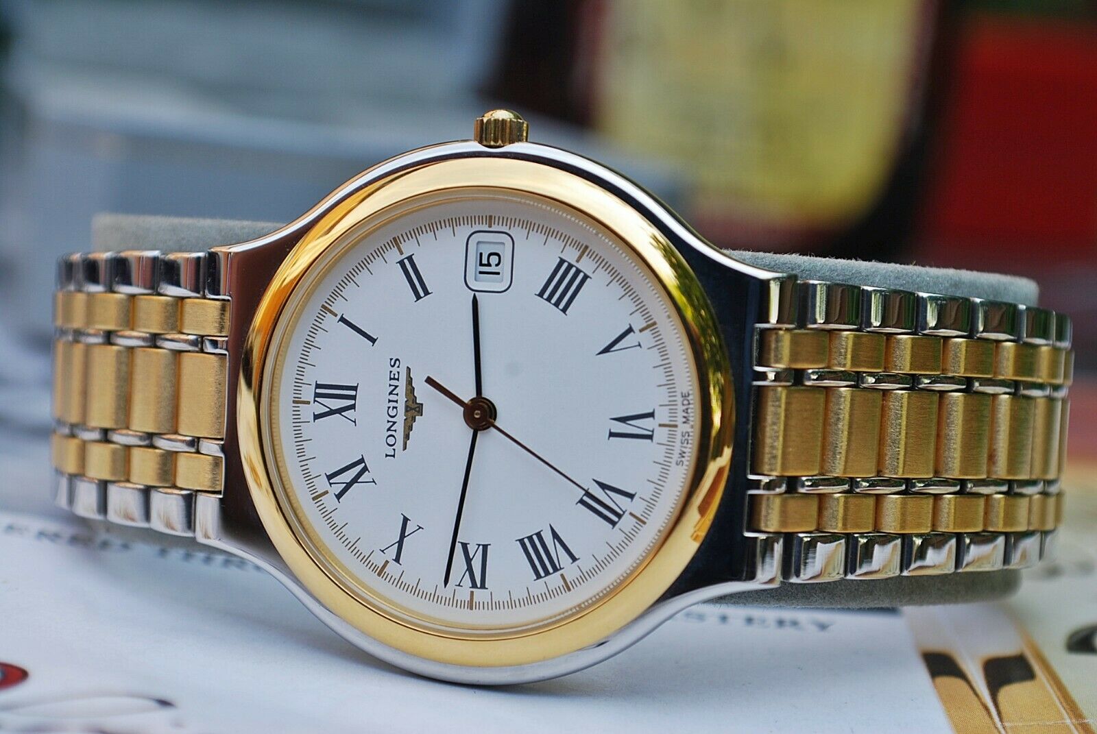 LONGINES FLAGSHIP QUARTZ L156.4 GOLD PLATED GENTS DRESS WATCH IN