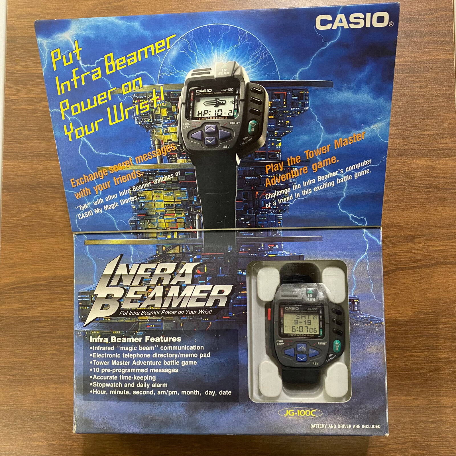 CASIO JG-100C-1T Infra Beamer Remote Japanese Digital Watch Rare