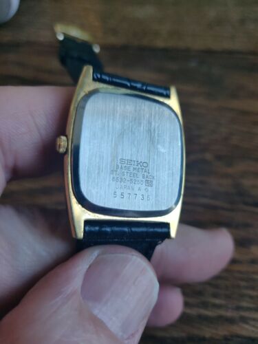 r*3様 SEIKO QUARTZ 14K BACK ST STEEL Seiko Quartz Gold plate St Steel Back 6532-5250 RO Japan New Batt