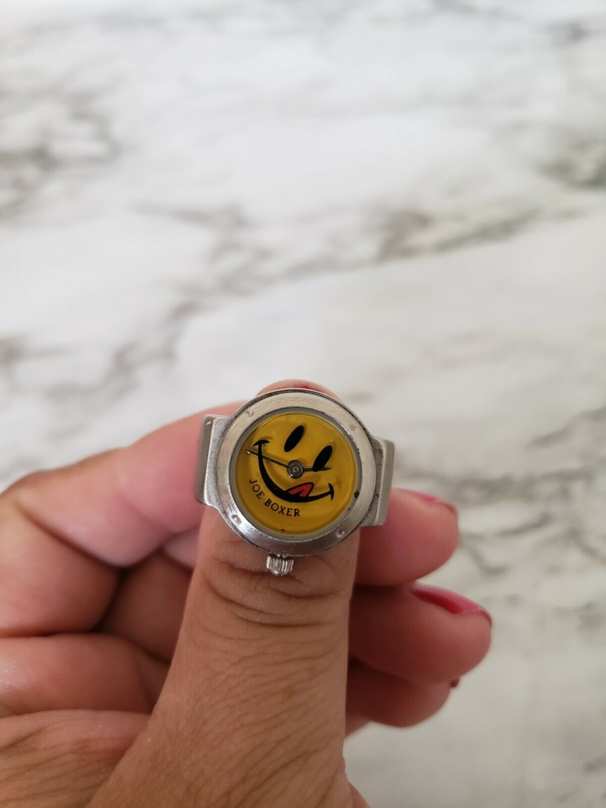 Joe Boxer Vintage Smiley Face Ring Watch Retro 80s and 90s 