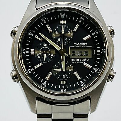 Casio wave ceptor WVQ-500DJ Solar chronograph men's watch battery