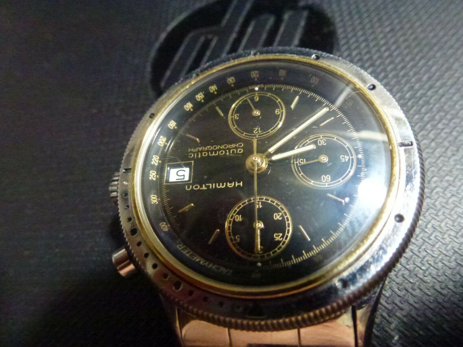 Hamilton Automatic Chronograph 8946 Valjoux 7750 Black Dial