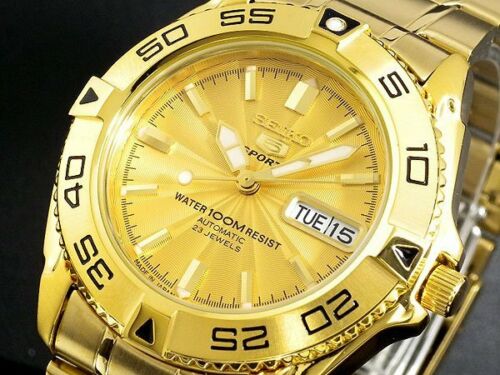 Made In Japan Seiko 5 Snzb26j1 Automatic 100m Gold Original Box Manual Watchcharts