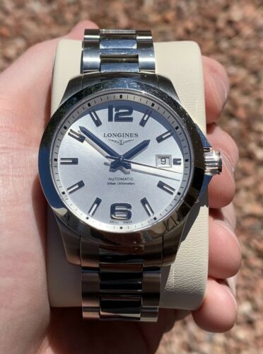 Longines Conquest 39 mm Silver Men s Watch L3.776.4.76.6 With