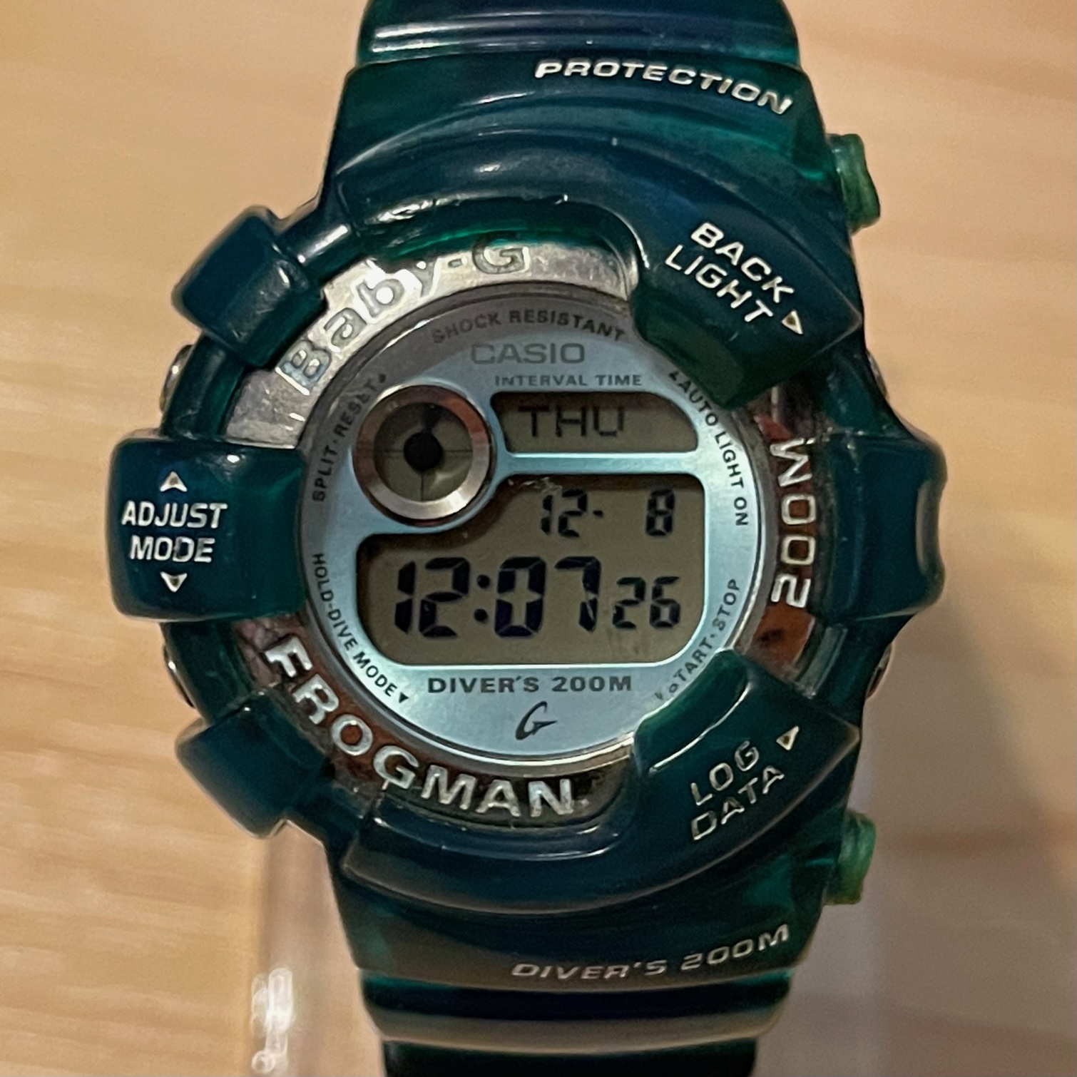 WTS] Casio G-Shock Baby-G Frogman BGW-103 Green Blue Digital Watch