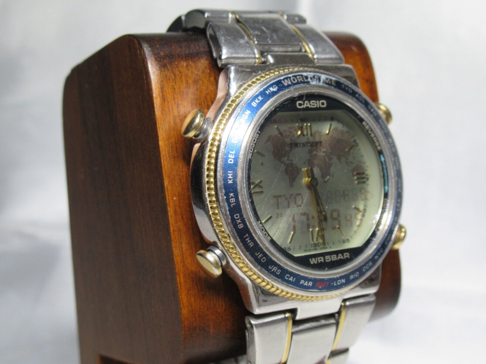CASIO TWINCEPT WORLD TIME ABX-610 QUARTZ Men's Watch